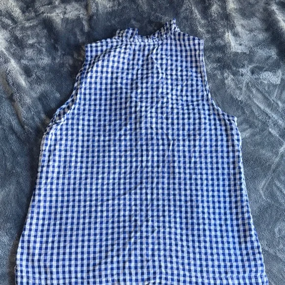 Crown & Ivy Blue and White Gingham Blouse - Picture 3 of 3